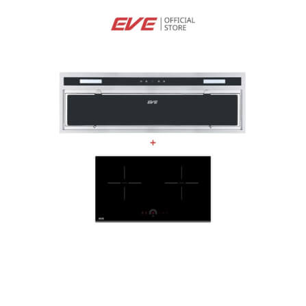 ชุดเซต เตาฝังแม่เหล็กไฟฟ้า 2 หัว + เครื่องดูดควันแบบฝัง EVE รุ่น HB73-2CROSS/TC + HBI-SKYLINE-75 BLACK_10